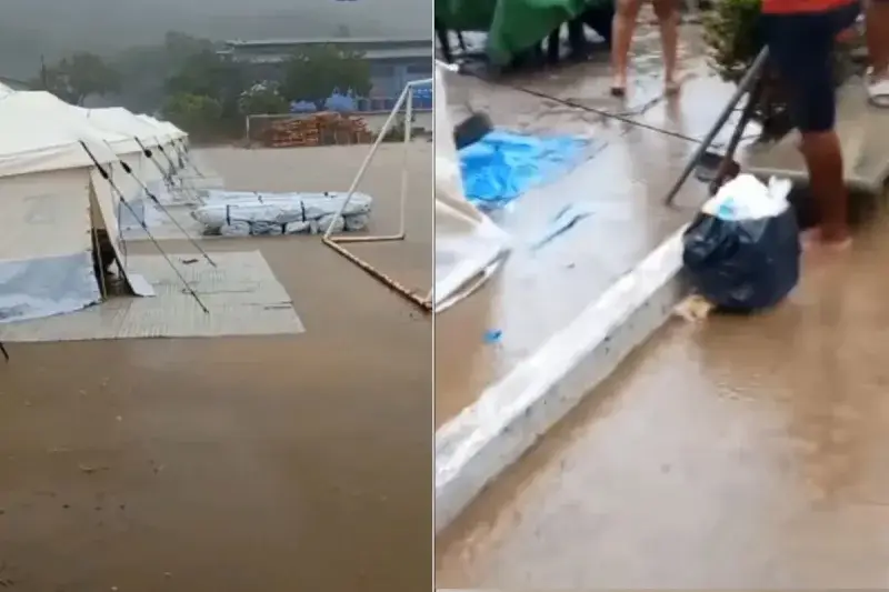 Inundaciones obligan a evacuar campamentos de damnificados