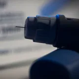 Close up GLP-1 injectable pen and packaging
