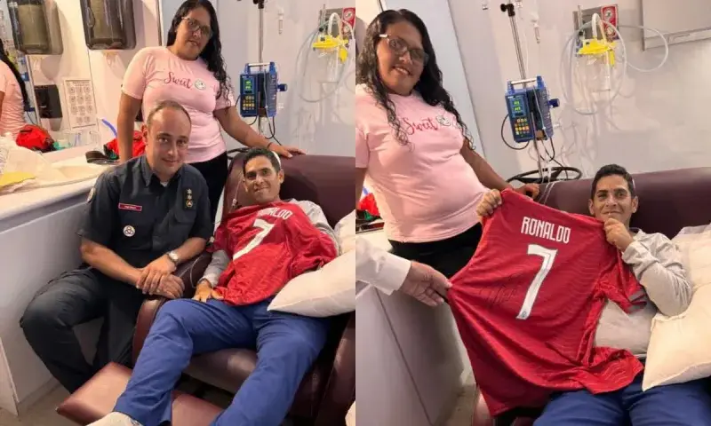 Rescatado en Catia La Mar recibió camiseta de Portugal