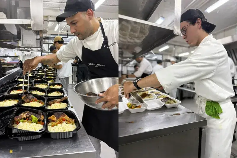 Cocina solidaria reparte miles de comidas tras sismos