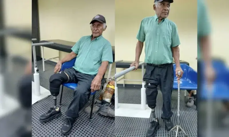 Gabriel Rodríguez estrena nueva prótesis tras 41 años de espera
