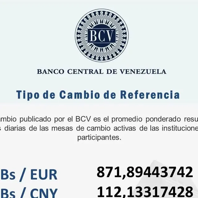 Publicación de Instagram de Banco Central de Venezuela