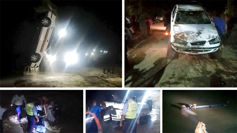 Dos muertos, un herido y un desaparecido tras caída de un carro el río Zulia (Fotos)