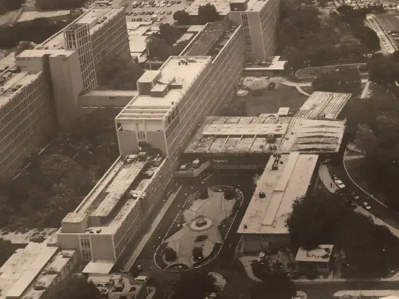 Vista aérea del Hospital Universitario de Maracaibo