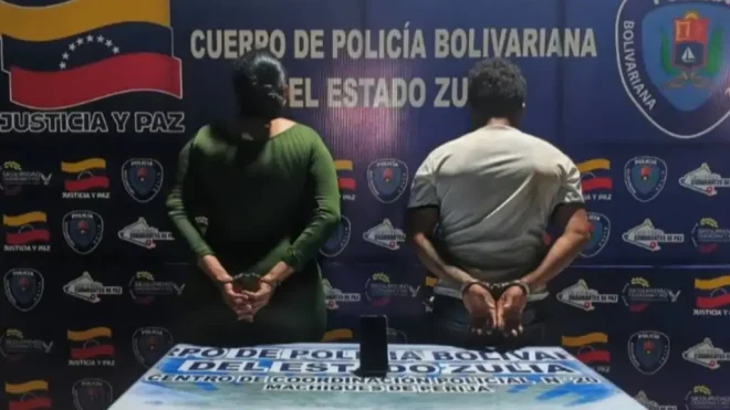 Pareja arrestada en Machiques tras exigir dinero por material íntimo