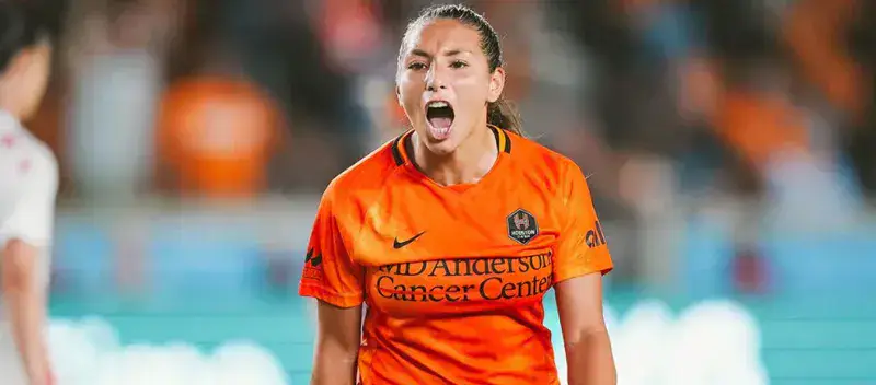 Bárbara Olivieri marcó su primer gol con el Houston Dash