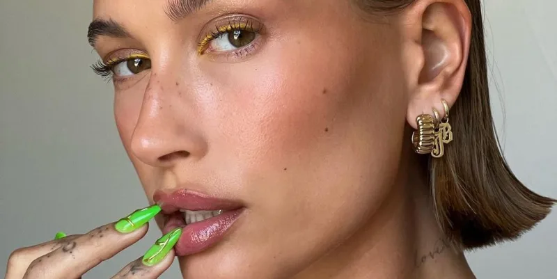 How to Get Hailey Bieber's Neon Glow-in-the-Dark Nails