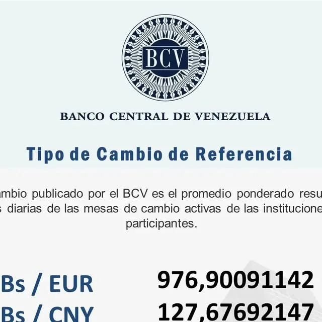 Publicación de Instagram de Banco Central de Venezuela