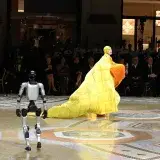 Robots humanoides desatan críticas en el cierre de la pasarela Vogue