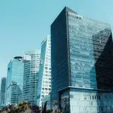 A stunning view of towering skyscrapers in Mexico City's bustling business district.