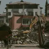 Destruction and recovery in Antakya, Türkiye, after a devastating earthquake.