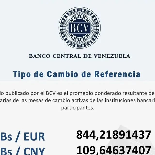 Publicación de Instagram de Banco Central de Venezuela