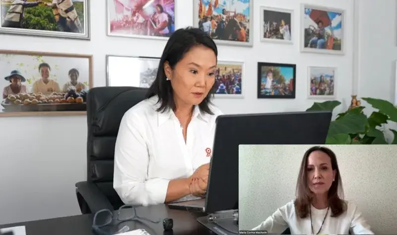 Machado felicita a Fujimori tras ajustada victoria