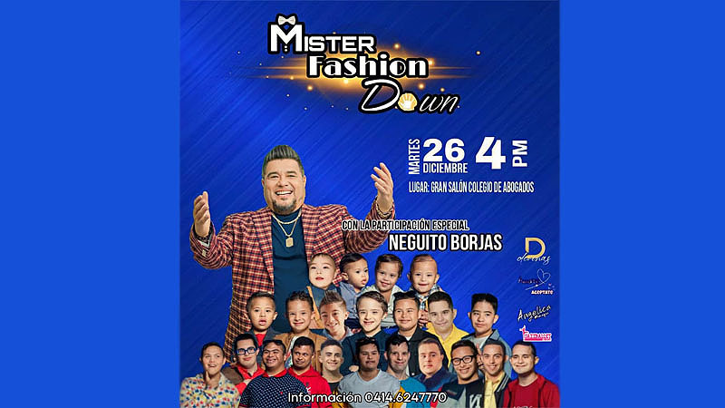 Realizan el primer Mister Fashion Down en Maracaibo y Neguito Borjas es el padrino