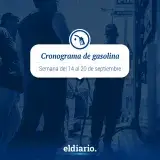 Cronograma de gasolina del 14 al 20 de septiembre por placa