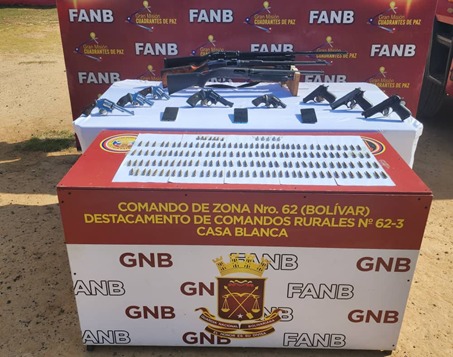 Incautan 11 armas y 162 cartuchos