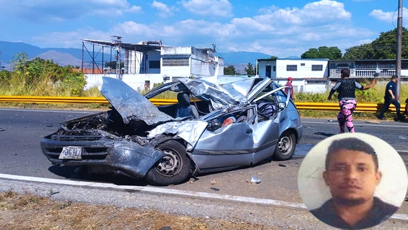 Militar falleció en un trágico accidente de tránsito en la Autopista Regional del Centro