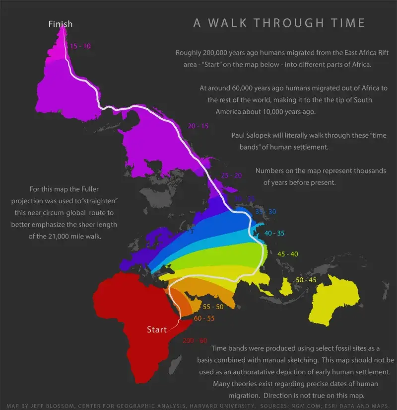 El mapa que revela el origen común de toda la humanidad