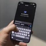 Close-up of a smartphone with an AI chat interface titled "DeepSeek" on the screen.