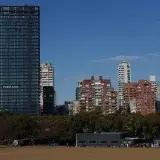 Skyline view of modern high-rise buildings in Buenos Aires, Argentina.