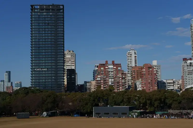 Skyline view of modern high-rise buildings in Buenos Aires, Argentina.