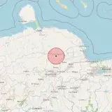Mapa del epicentro — al noroeste de San Felipe