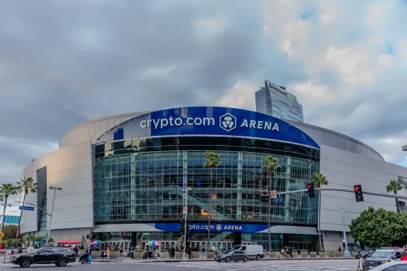 Crypto.com Arena in Los Angeles, a modern sports and entertainment venue.