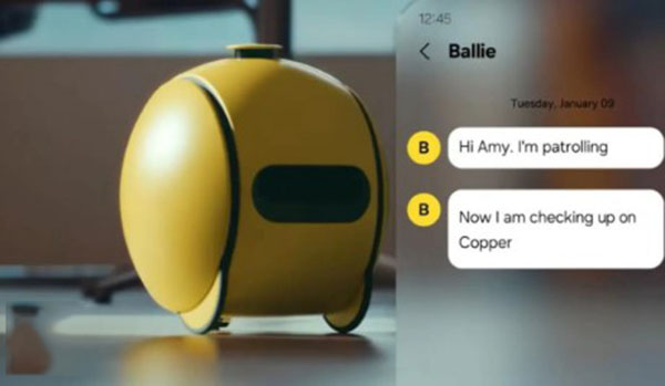 Al estilo de WALL·E de Disney, lanzan un robot con IA llamado Ballie para atender tareas de la casa en CES 2024