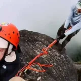 Maickel Melamed baja el Salto Ángel en rapel 