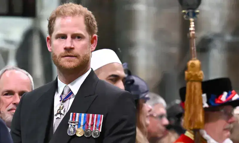 El príncipe Harry queda en segundo plano en coronación de Carlos