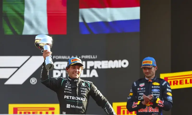 Antonelli gana en Monza tras remontar desde la posición 19