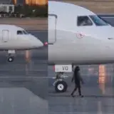 
			VIDEO: Mujer en chanclas irrumpe en la pista de un aeropuerto e intenta abordar el avión que perdió		