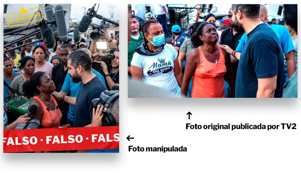 PSUV difunde imagen con IA para alterar reclamo en La Guaira