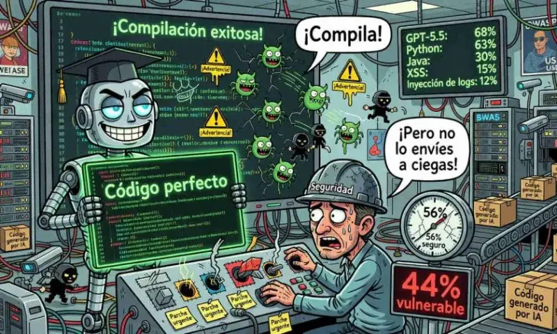 La IA escribe más código, pero no mejora su seguridad