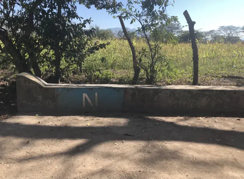 File:N of Nuevas Ideas painted on curb.jpg
