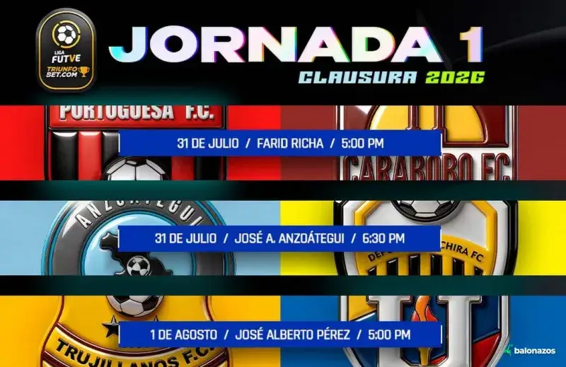 La Liga FUTVE abre el Clausura 2026 con siete partidos