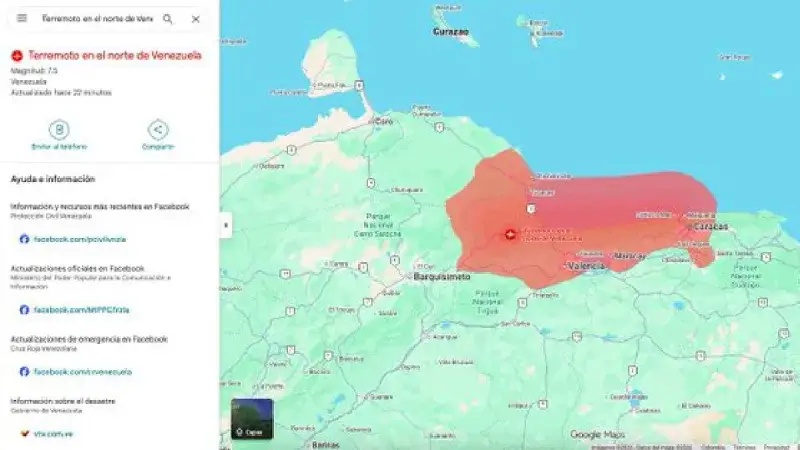Google detalla cómo operó su alerta sísmica en Venezuela
