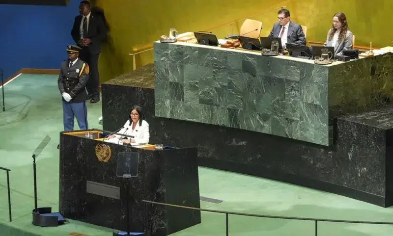 Delcy Rodríguez anuncia elecciones ante la ONU en Nueva York