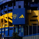 Exterior view of La Bombonera stadium, home of Boca Juniors in Buenos Aires, Argentina.