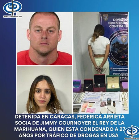 Fiscalía imputará a socia de narcotraficante canadiense detenida en Caracas