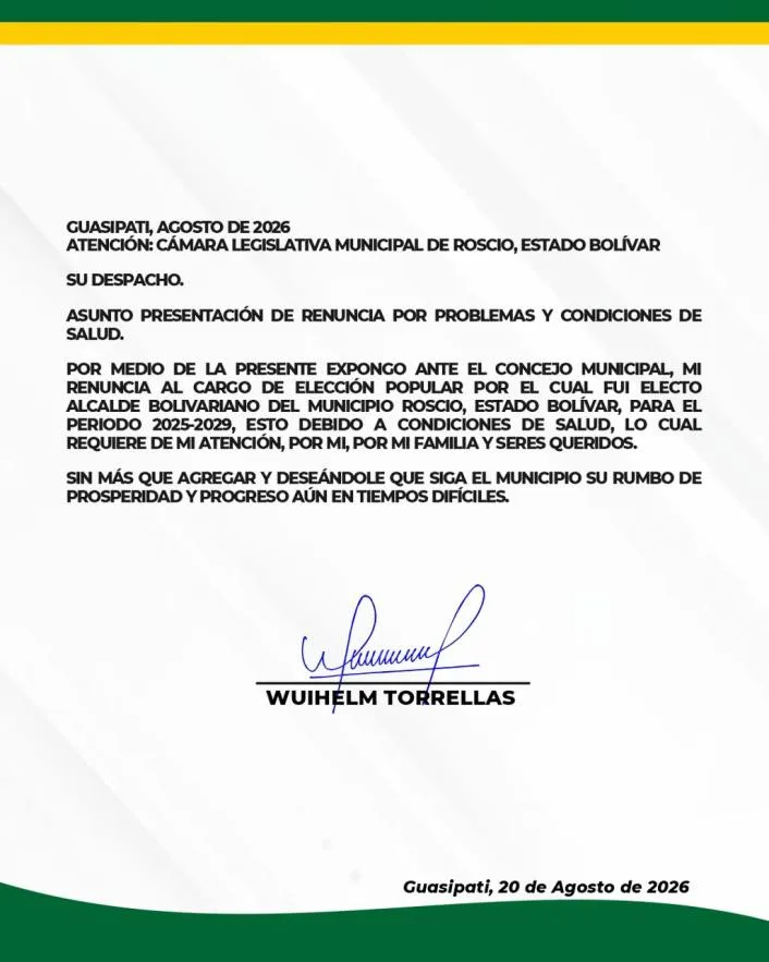 José Vidal asume la gestión de Guasipati tras renuncia de Torrellas