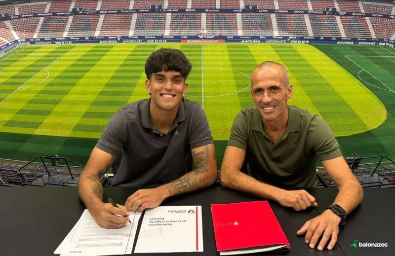 El defensor venezolano Fernando García Bravo renueva con el Osasuna