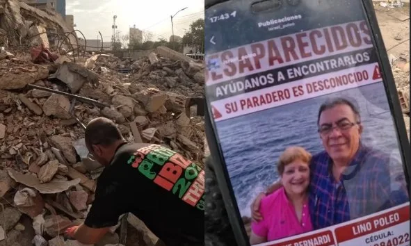 Israel Poleo escarba entre ruinas en La Guaira por sus padres