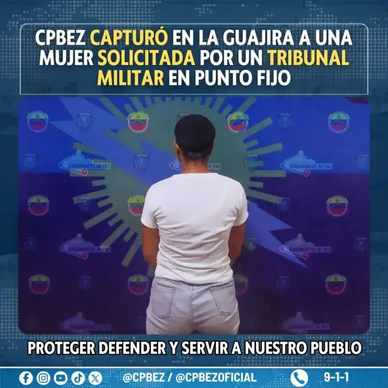24 años detenida por deserción militar en Guajira