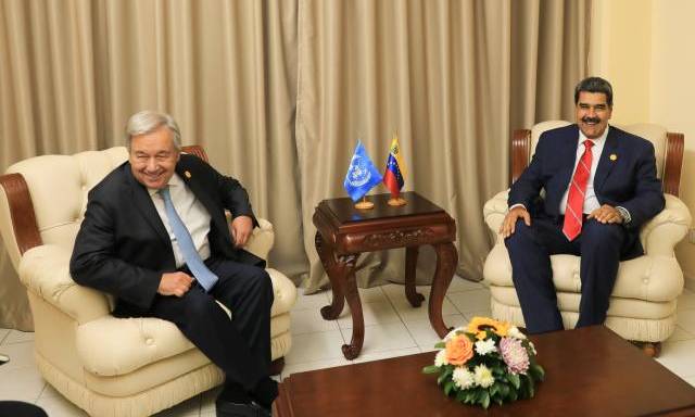 Maduro y Guterres se reúnen en el marco de la cumbre G77+China
