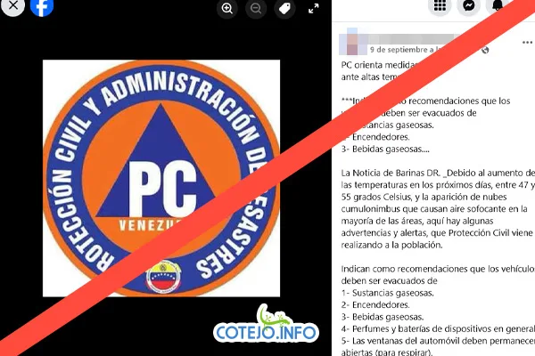 Desmienten supuesta alerta de Protección Civil por calor extremo