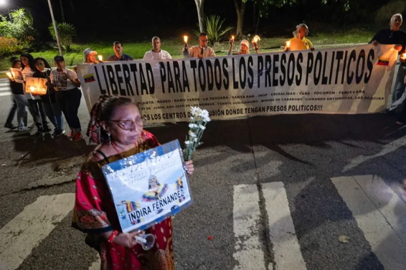 Familiares en vigilia frente a la embajada de EEUU piden liberar presos políticos