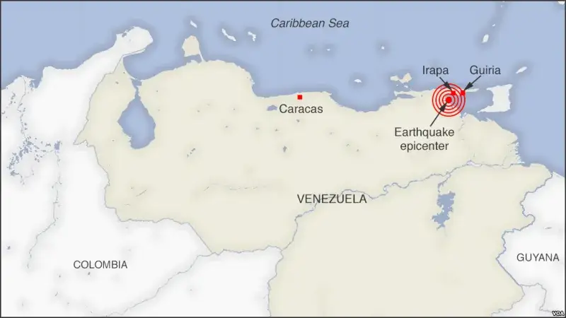 File:Location of the Venezuela earthquake of 2018.png