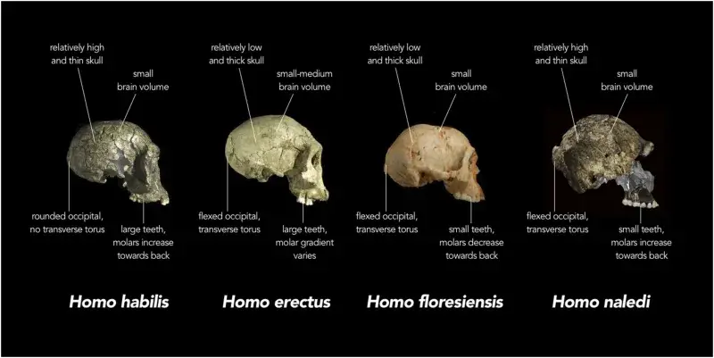 File:Comparison of skull features of Homo naledi and other early human species.jpg