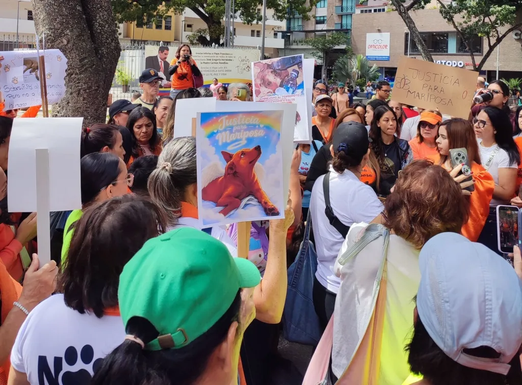 Protesta en Caracas exige castigo por muerte de Mariposa